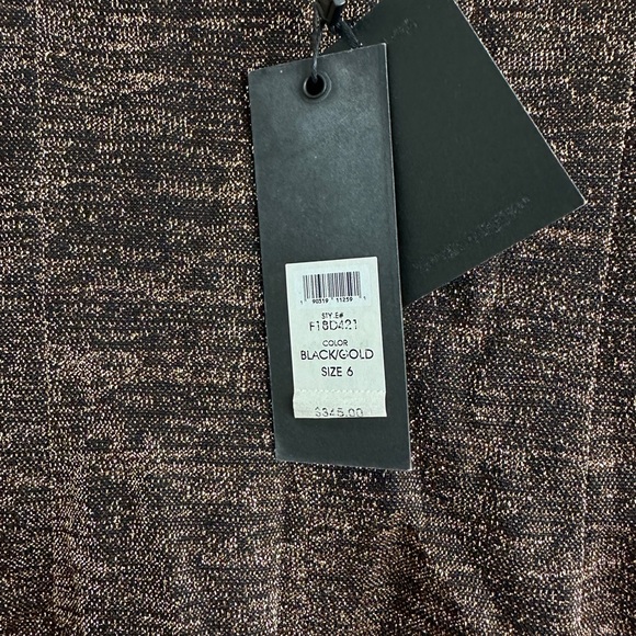 Rachel Zoe metallic dress black/gold. Size 6 - Picture 5 of 7